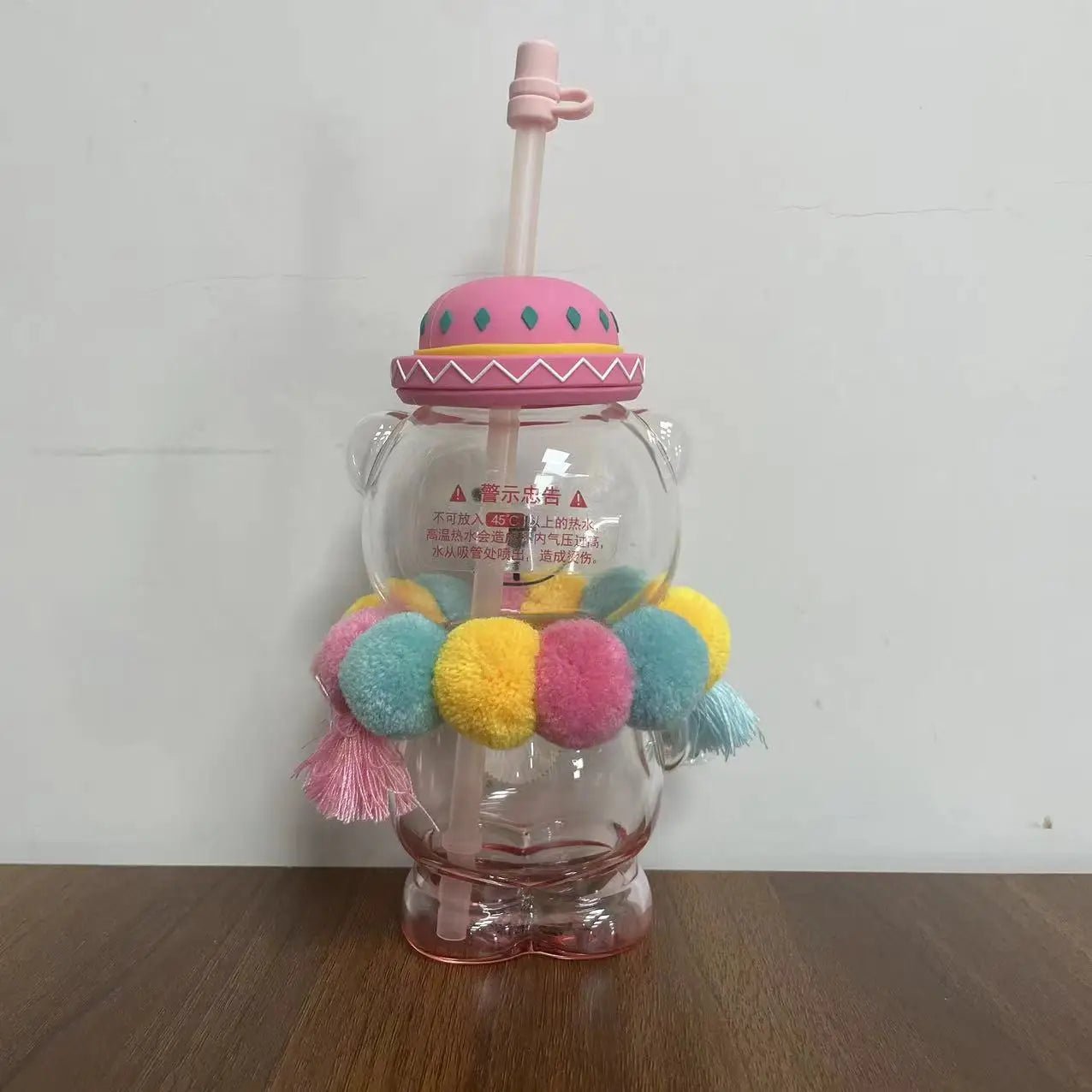 Alpaca Paradise Glass Straw Cup 460ml Pink Gradient - merch gone viral.
