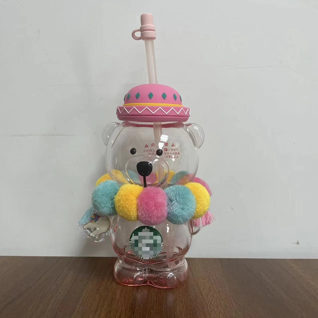 Alpaca Paradise Glass Straw Cup 460ml Pink Gradient - merch gone viral.