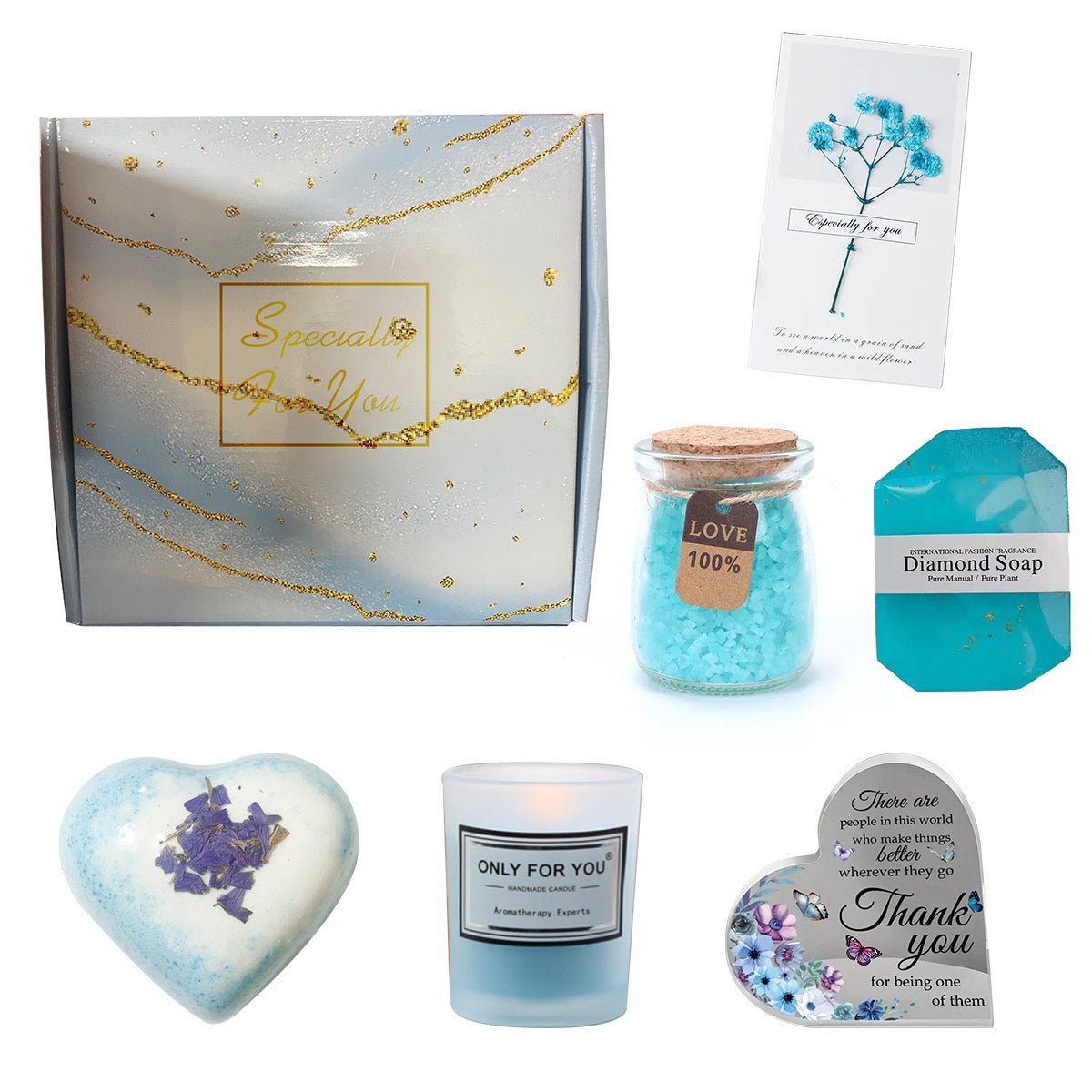 Aromatherapy Soy Wax Candle Bath Set Gift Box For Home Spa - Merch Gone Viral