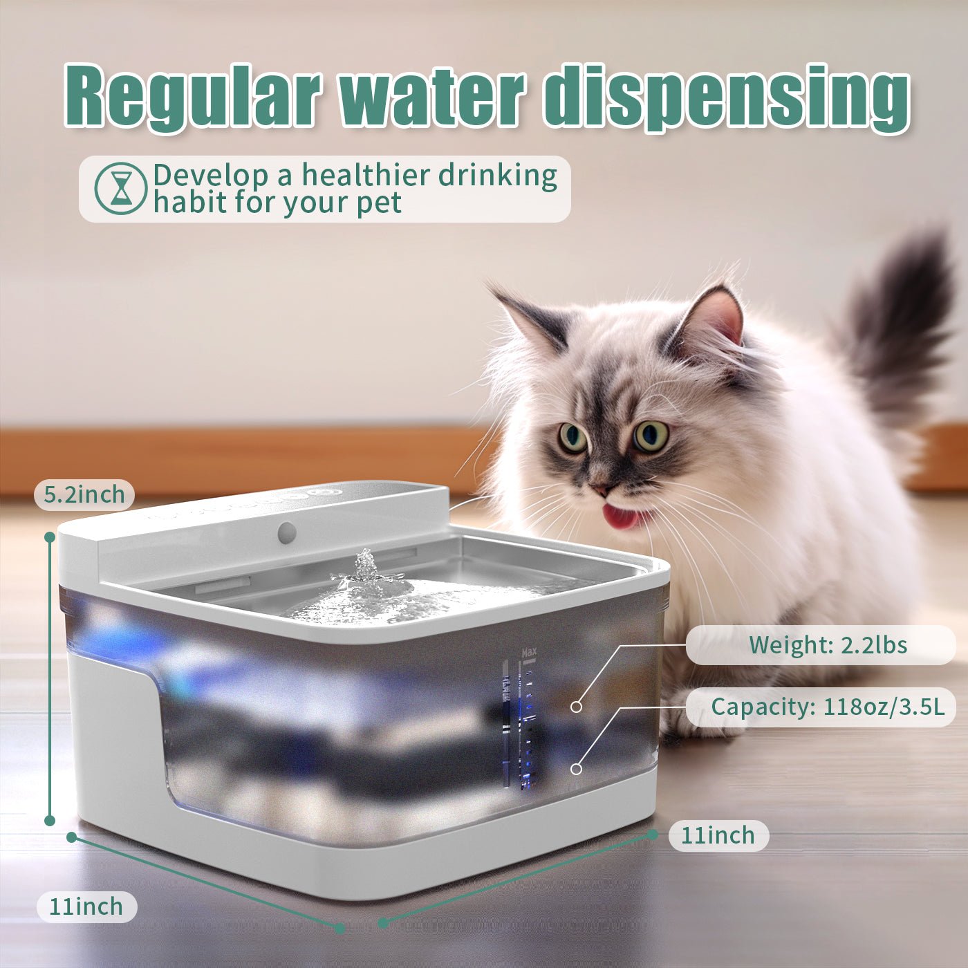 Automatic Pet Water Dispenser With Stainless Steel Reservoir For Cats And Dogs - Merch Gone Viral