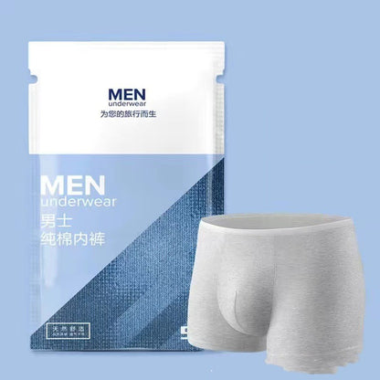 Disposable Men's Pure Cotton Underwear - Travel & Emergency Essentials