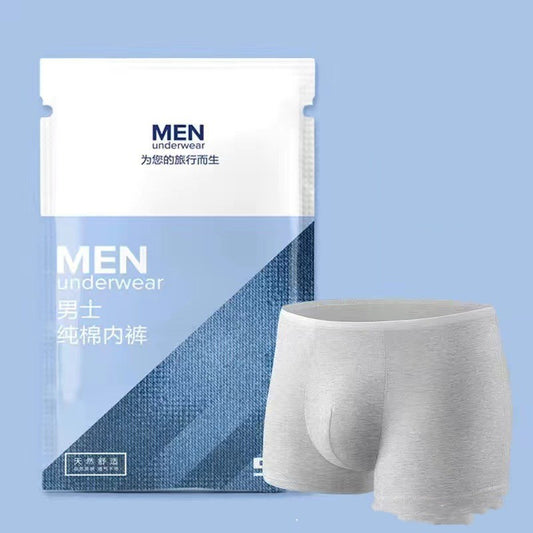 Disposable Men's Pure Cotton Underwear - Travel & Emergency Essentials