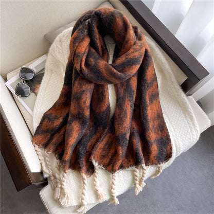 Soft Scarf With Cashmere Feel Warm Solid Color Drapes Smoothly Daily