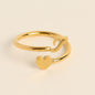 Durable Stainless Steel Ring with 18K Gold Plating and Initials