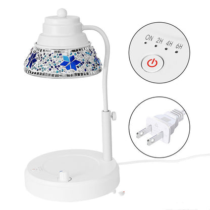 Soft Ambient Crystal Glass Candle Melting Lamp With Low Voltage Glow