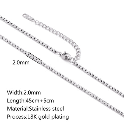 Durable Lip Chain Necklace with 18K Gold Color Vacuum Plating