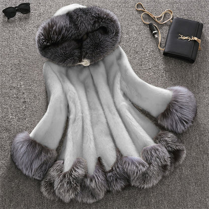 Luxurious Faux Fur Mink Coat - Premium Soft Winter Outerwear for Women
