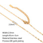 Durable Lip Chain Necklace with 18K Gold Color Vacuum Plating