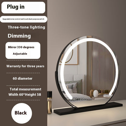 Smart Touch LED Light Mirror Makeup Desktop Dimming Fill Light Mirror Adjustable