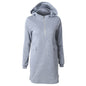 Women's Soft Hooded Zip-Up Sweatshirt Dress with a Slim-Fit Silhouette