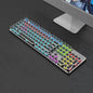 Retro Keyboard and Mouse Set with Metal Frame LED Backlit Wired USB 3