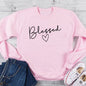 Blessed Love Pattern Long Sleeve Sweater Soft Cotton Breathable Casual Top - merch gone viral.