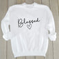 Blessed Love Pattern Long Sleeve Sweater Soft Cotton Breathable Casual Top - merch gone viral.