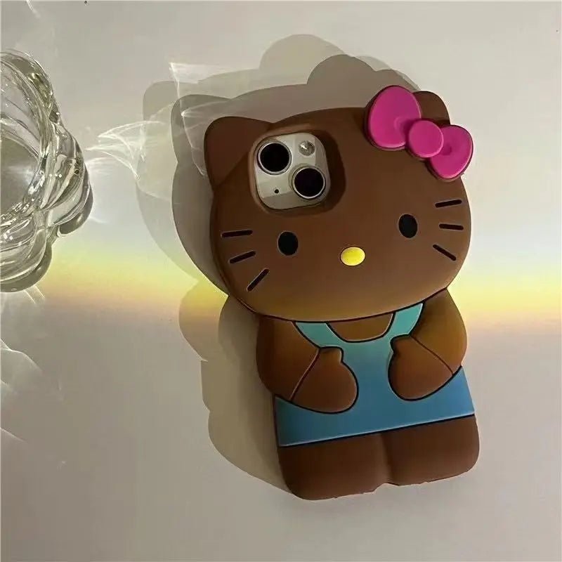 Bowknot Kitty Cat 3D Silicone iPhone Case Luxury Collection Exclusive Soft Touch Protection - merch gone viral.