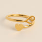 Durable Stainless Steel Ring with 18K Gold Plating and Initials