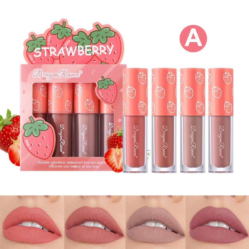 Silky Lip Gloss Set With Four Longwear Waterproof Shades