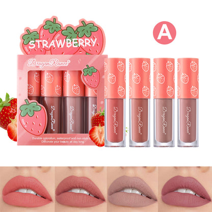 Silky Lip Gloss Set With Four Longwear Waterproof Shades