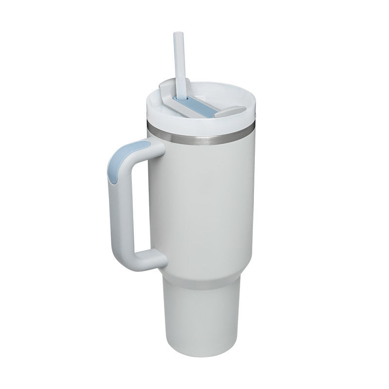 Insulated Tumbler 40 Oz With Handle And Straw For Coffee And Tea
