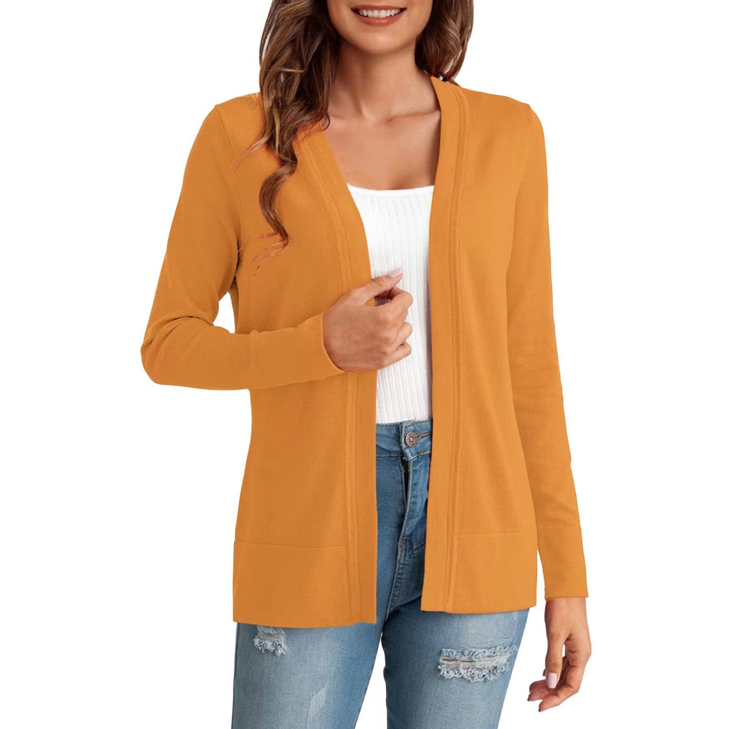 Lightweight Cardigan Coat for Everyday Layering Women Cashmere Knit