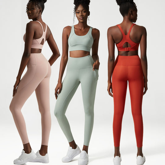 Women's Fashion Sports Bra Set - High Support Workout Activewear