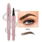 Waterproof Eyebrow Pencil with Four Fork Tip for Precise Natural Brow Shape and Long Wear