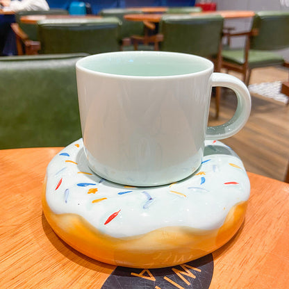 Ceramic Macaron Donut Coffee Sets
