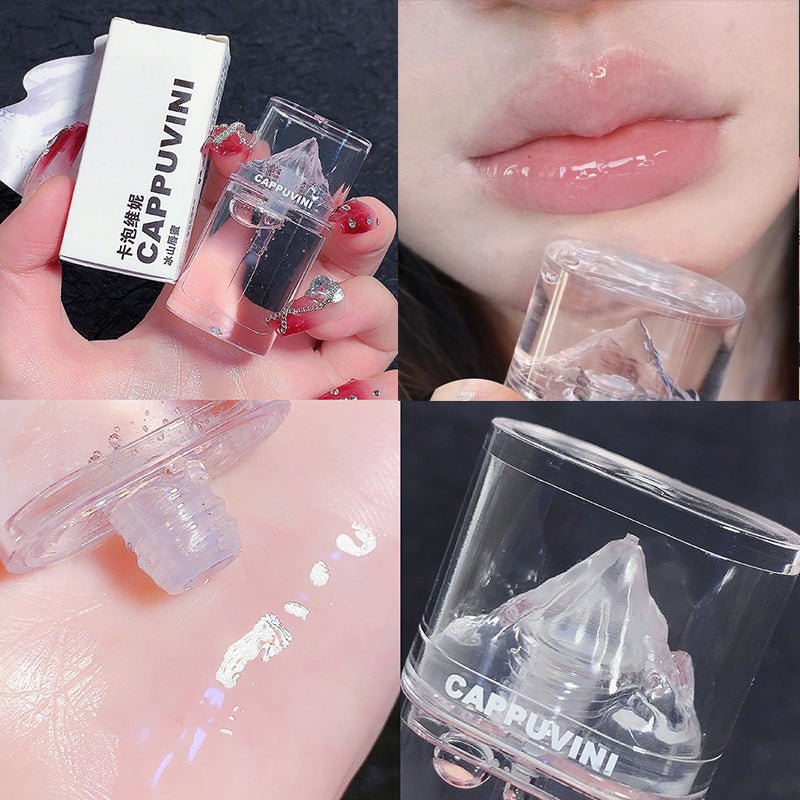 Capovinie Iceberg Lip Gloss Balm Glass Clear Oil - merch gone viral.