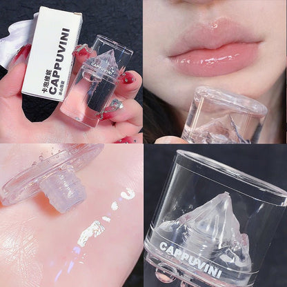 Capovinie Iceberg Lip Gloss Balm Glass Clear Oil - merch gone viral.