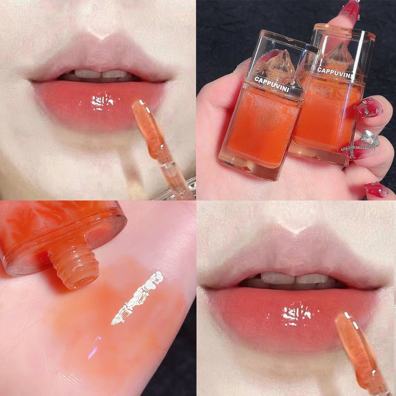 Capovinie Iceberg Lip Gloss Balm Glass Clear Oil - merch gone viral.