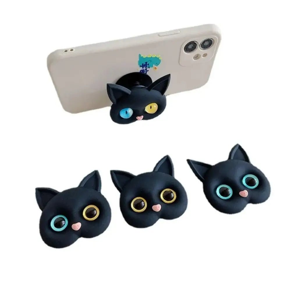Cat 3D Cartoon Air Sac Bracket Phone Finger Grip Stand - Merch Gone Viral
