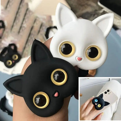 Cat 3D Cartoon Air Sac Bracket Phone Finger Grip Stand - Merch Gone Viral