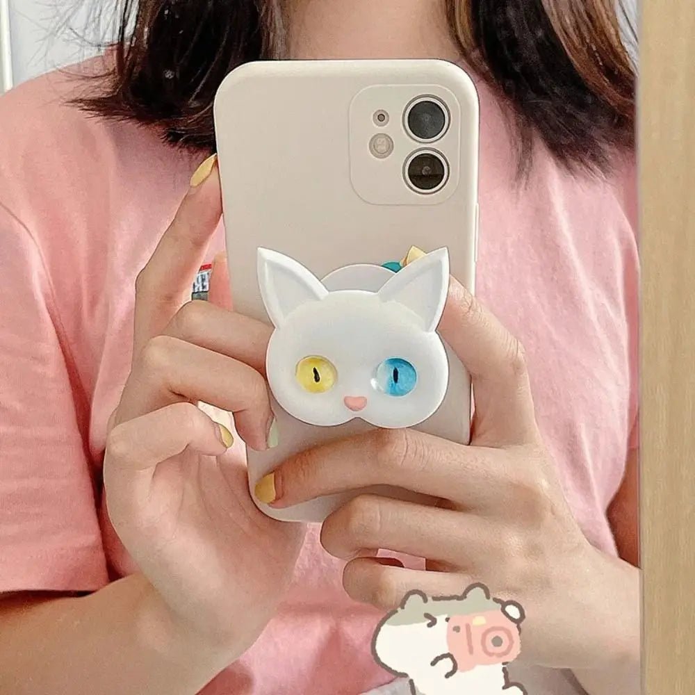 Cat 3D Cartoon Air Sac Bracket Phone Finger Grip Stand - Merch Gone Viral