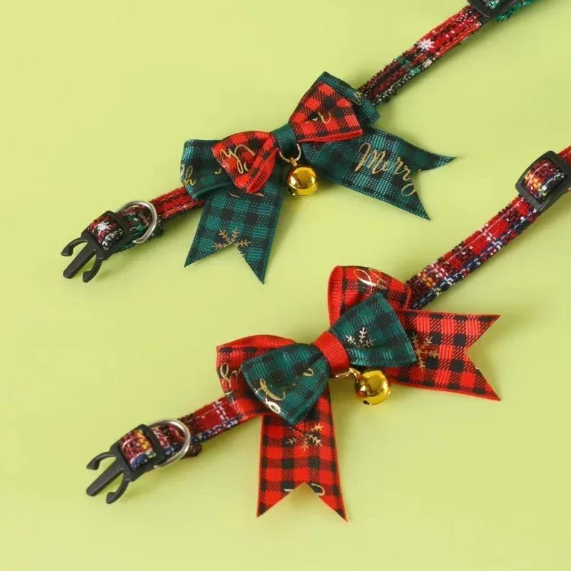 Cat Bow Tie Collar With Bell In Soft PP Cotton Adjustable For Festive Wear - Merch Gone Viral