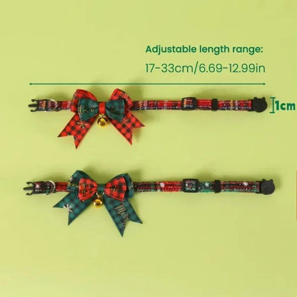 Cat Bow Tie Collar With Bell In Soft PP Cotton Adjustable For Festive Wear - Merch Gone Viral