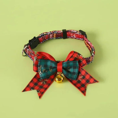 Cat Bow Tie Collar With Bell In Soft PP Cotton Adjustable For Festive Wear - Merch Gone Viral