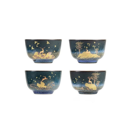 Ceramic Tea Set With Glazed Teacups - Merch Gone Viral