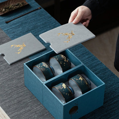 Ceramic Tea Set With Glazed Teacups - Merch Gone Viral