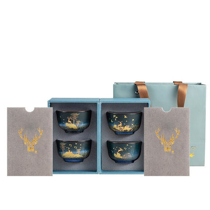 Ceramic Tea Set With Glazed Teacups - Merch Gone Viral