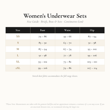 Women's Underwear Size Chart