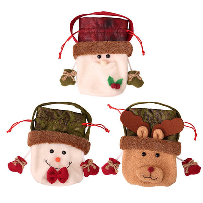 Christmas Eve Cloth Gift Bag With 3D Apple Cartoon Design - Merch Gone Viral