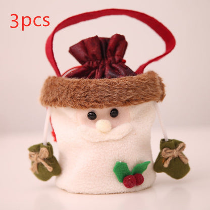 Christmas Eve Cloth Gift Bag With 3D Apple Cartoon Design - Merch Gone Viral
