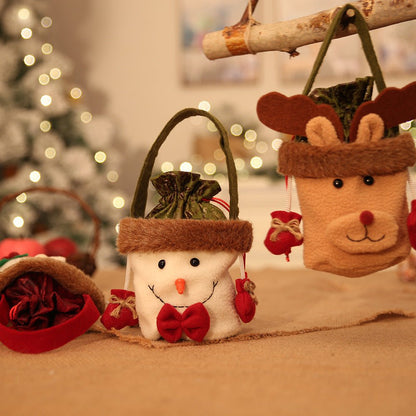 Christmas Eve Cloth Gift Bag With 3D Apple Cartoon Design - Merch Gone Viral