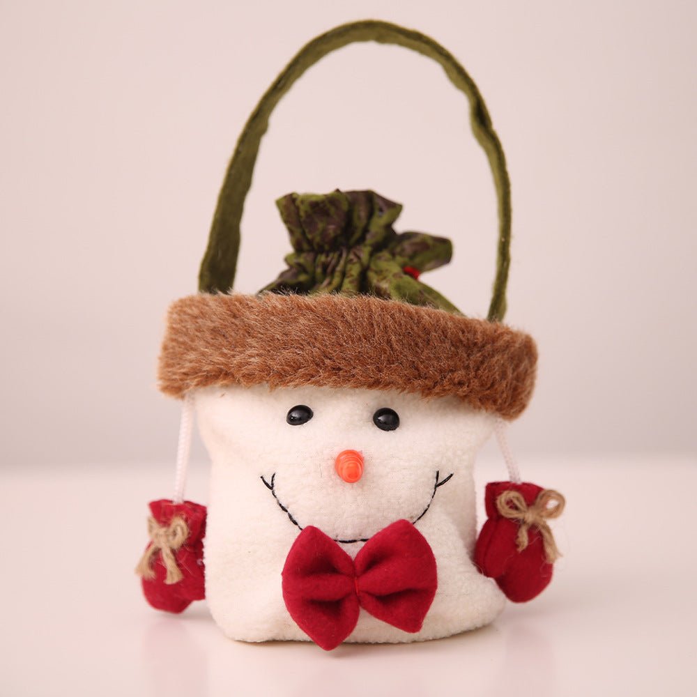 Christmas Eve Cloth Gift Bag With 3D Apple Cartoon Design - Merch Gone Viral