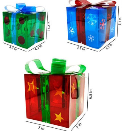 Christmas Gift Box Three - piece Set Gift Decoration - merch gone viral.