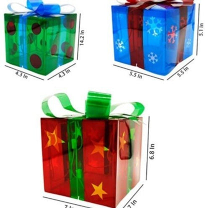 Christmas Gift Box Three - piece Set Gift Decoration - merch gone viral.