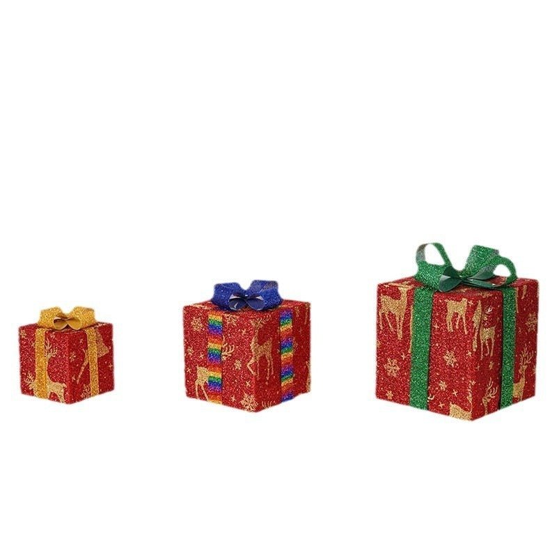 Christmas Gift Box Three - piece Set Gift Decoration - merch gone viral.