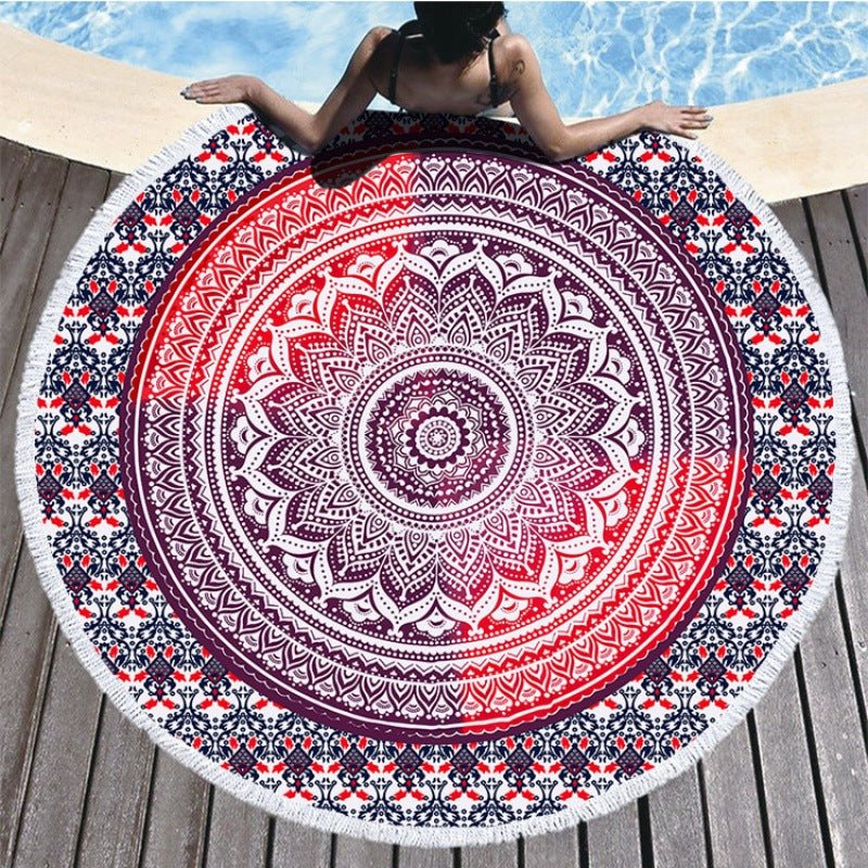 Circular Printed Microfiber Bath Towel Ultra Fine Fiber for Home Spa - Merch Gone Viral
