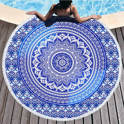 Circular Printed Microfiber Bath Towel Ultra Fine Fiber for Home Spa - Merch Gone Viral