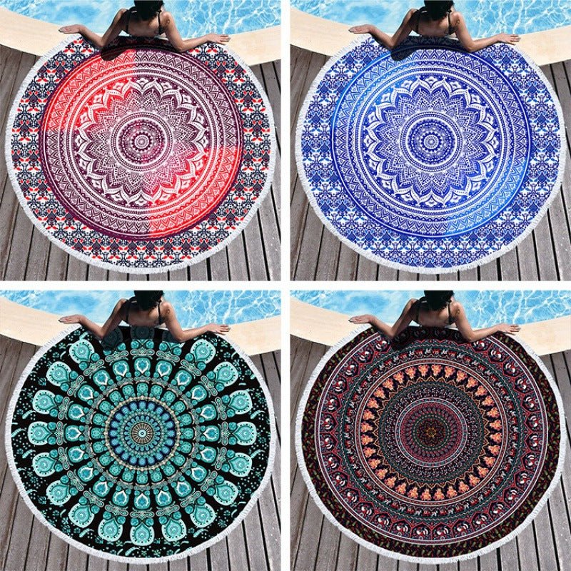 Circular Printed Microfiber Bath Towel Ultra Fine Fiber for Home Spa - Merch Gone Viral