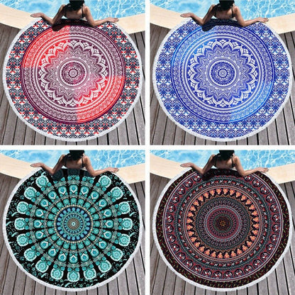 Circular Printed Microfiber Bath Towel Ultra Fine Fiber for Home Spa - Merch Gone Viral